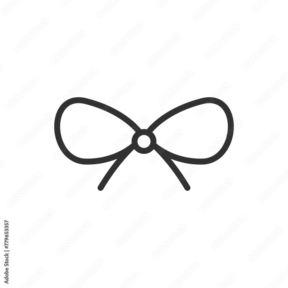 Bow, linear icon. Line with editable stroke Bow, linear icon. Line with editable stroke