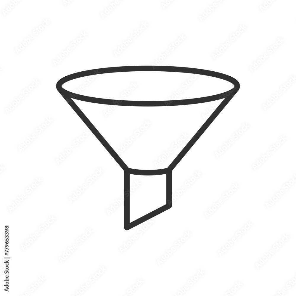 Funnel, linear icon. Line with editable stroke Funnel, linear icon. Line with editable stroke