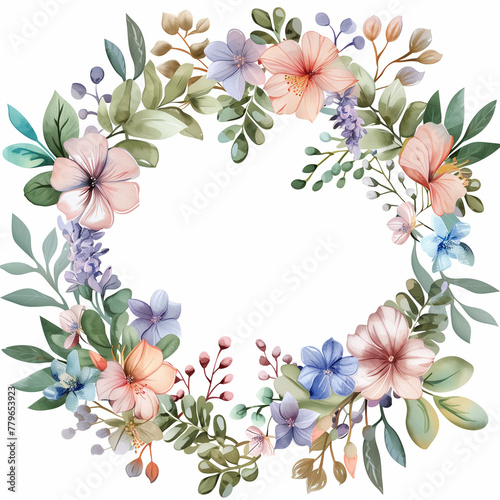 Flower wreath illustration