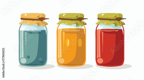 Jar template Flat vector isolated on white background