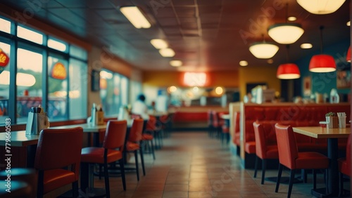 Blurred Fast Food Joint Background Image for Depth Effect © Oleks Stock
