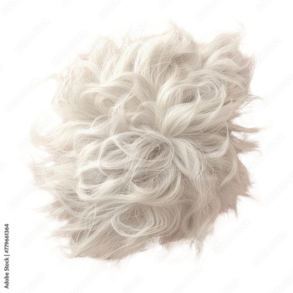White hair against Transparent Background - obrazy, fototapety, plakaty 