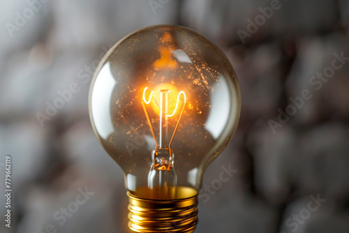Glowing light bulb.Concept of big ideas inspiration, innovation, invention, effective thinking.