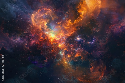 Cosmic Fusion: Brilliant Nebulae Merging in a Dance of Color and Light © Donald