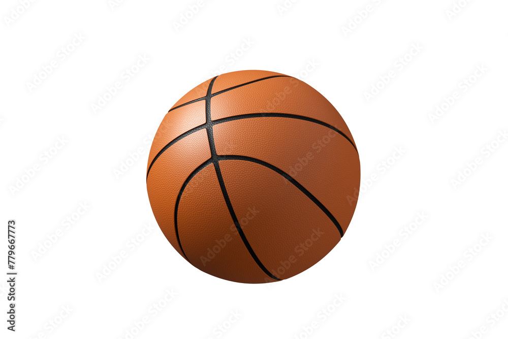 Basketball isolated on white background with copy space.