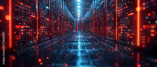 Quantum computing database in a data storage center for cloud computing. Concept Quantum Computing, Database Management, Data Storage, Cloud Computing, Technology Trends photo