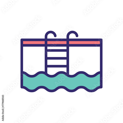 Swimming Poo vector iconl photo