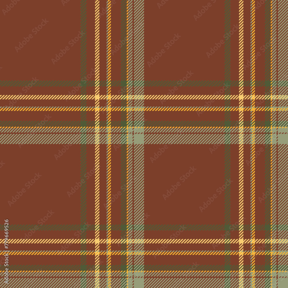 Plaid seamless pattern in orange. Check fabric texture. Vector textile print. Plaid seamless pattern in orange. Check fabric texture. Vector textile print.