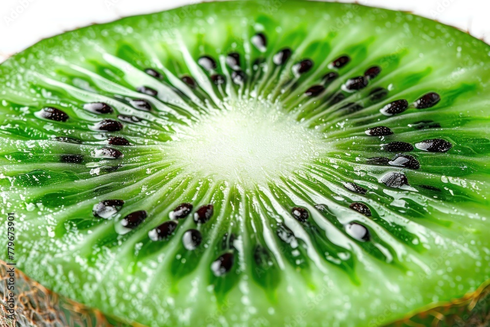 Sliced kiwi on table