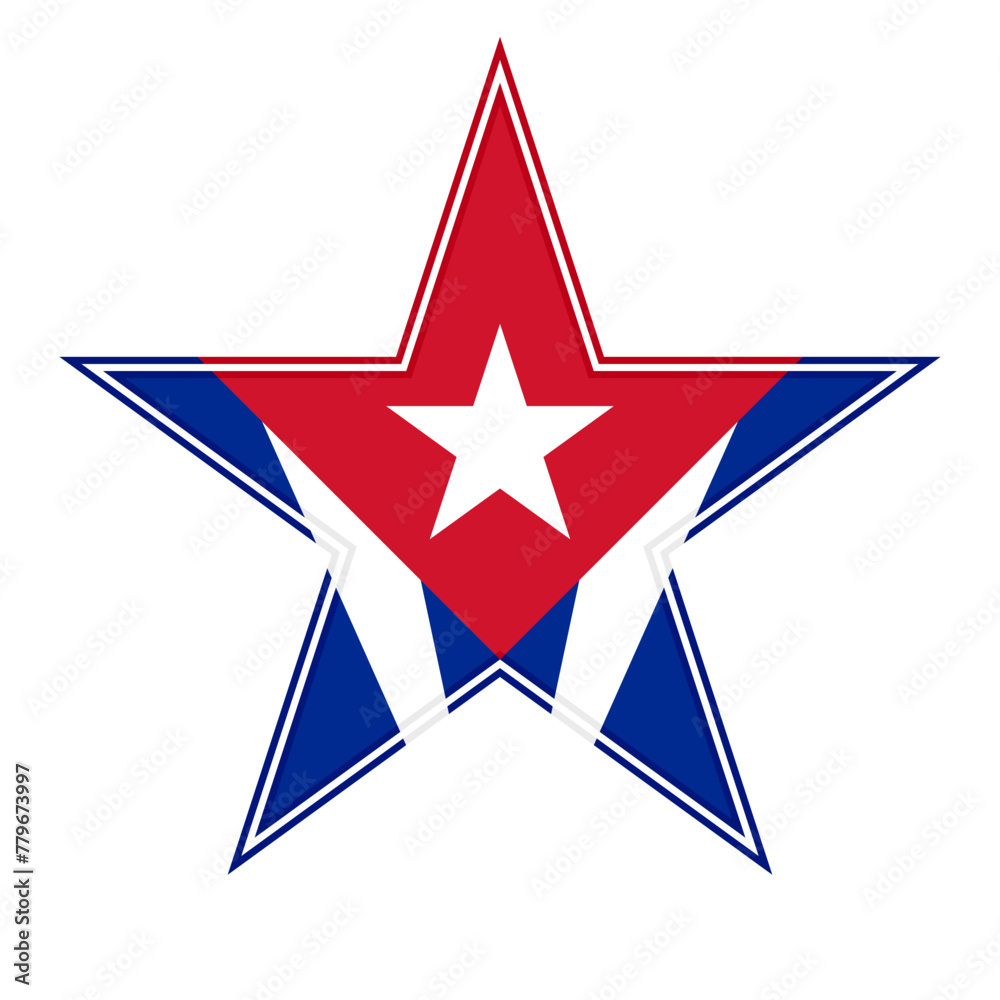 star icon of cuba flag. vector illustration isolated on white background star icon of cuba flag. vector illustration isolated on white background