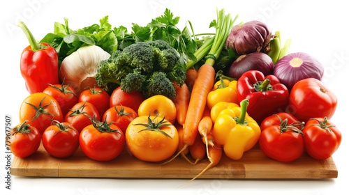 Board with fresh organic vegetables  healthy food  vegetarianism.