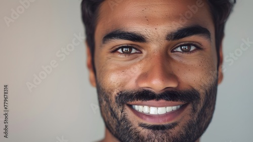 笑顔のインド人の男性