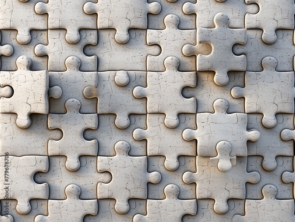 A jigsaw puzzle with a piece missing. Concept of completion and the feeling of being missing a piece A jigsaw puzzle with a piece missing. Concept of completion and the feeling of being missing a piece