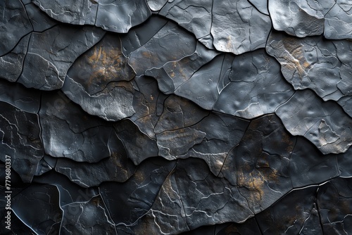 A high quality image showing a rugged black stone surface, portraying strength and resilience photo