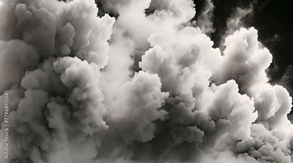 Cumulonimbus clouds billow over the mountain range, creating a dramatic scene. Cumulonimbus clouds billow over the mountain range, creating a dramatic scene.