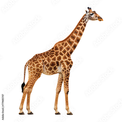 giraffe isolated on transparent background cutout