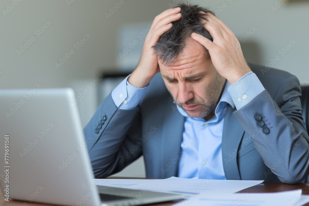 Employee Expressing Frustration in a Meeting Room, Papers Scattered Around, Symbolizing Chaos and Stress in the Workplace. Employee Expressing Frustration in a Meeting Room, Papers Scattered Around, Symbolizing Chaos and Stress in the Workplace.