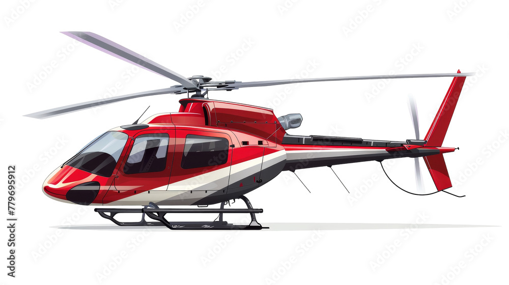 Modern Helicopter Design vector on transparent background.