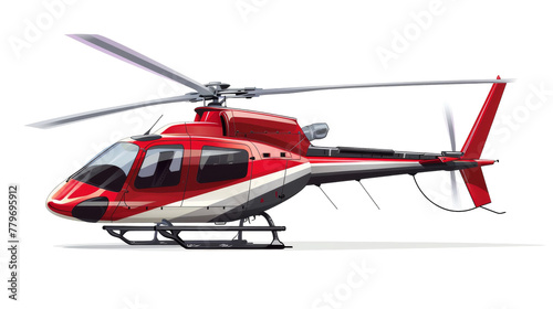 Modern Helicopter Design vector on transparent background. © AhmedObbaid