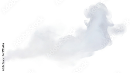 White fog, smoke, steam, cloudy isolated on transparent background, 3d rendering, png  photo