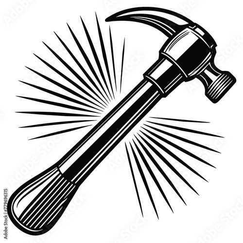 Hammers vector illustration, claw hammer logo, carpenter symbol