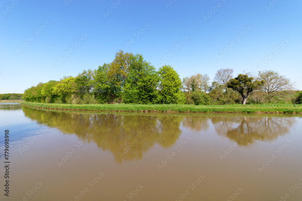 Canal of Briare in the Centre-Val-De-Loire region 