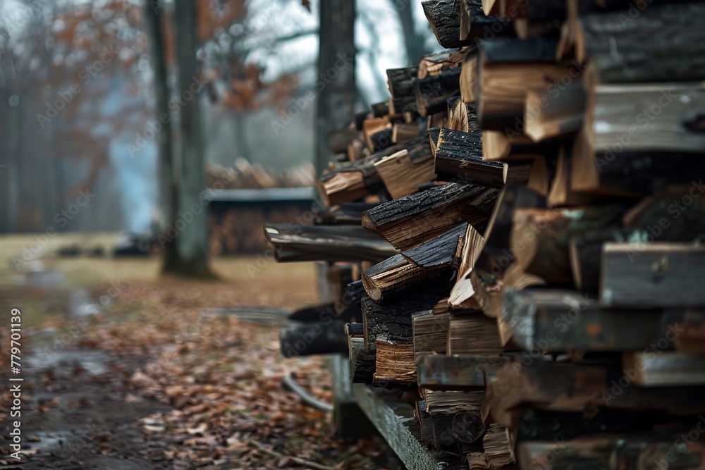 Pile of wood logs Pile of wood logs