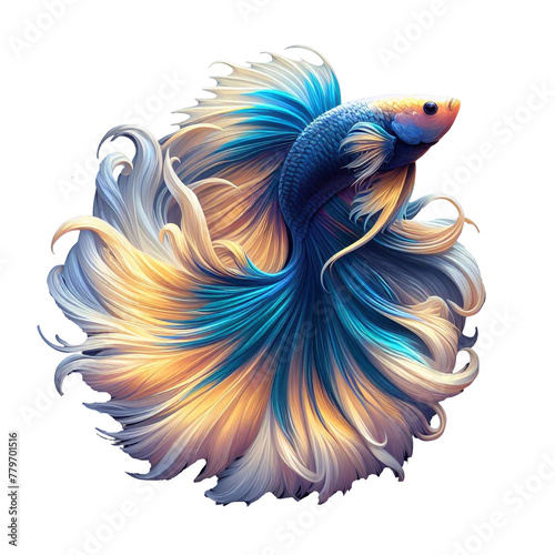 Fighting fish have many different types of tails that are beautiful. © Napatsorn