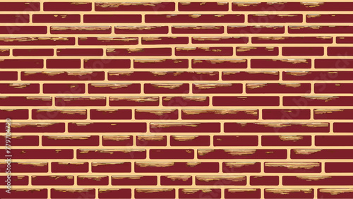 Captivating Vector Artwork: Textured Brick Wall with Precise Detailing and Dynamic Composition