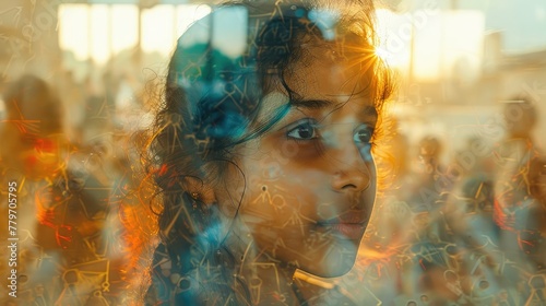 A double exposure captures the emotional journey of Teacher's Day, blending images of teachers receiving heartfelt appreciation from students with scenes of camaraderie and celebration.