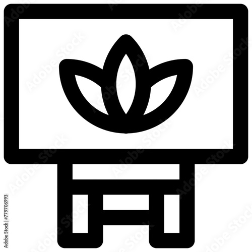 Art therapy. Editable stroke vector icon.