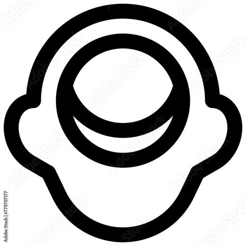 Emptiness. Editable stroke vector icon.