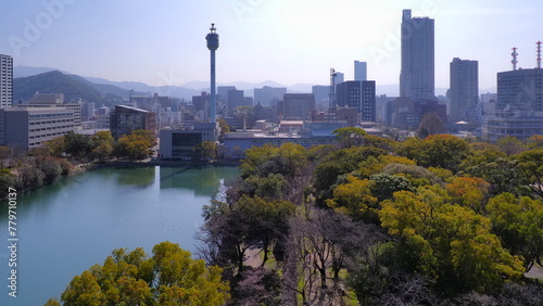 Wallpaper Mural 広島城天守閣から東側の眺め1 Torontodigital.ca