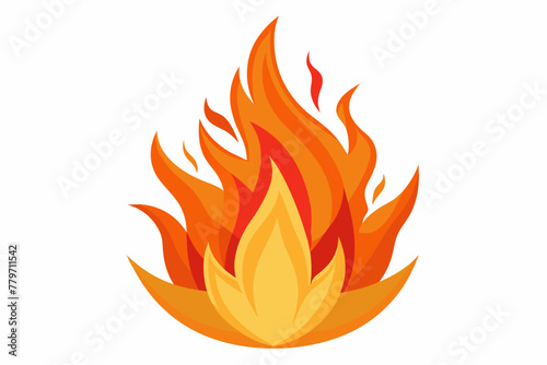 Fire vector design with white background.