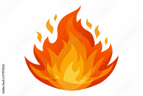 Fire vector design with white background.