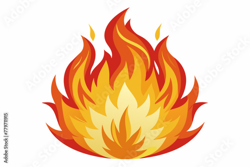 Fire vector design with white background.