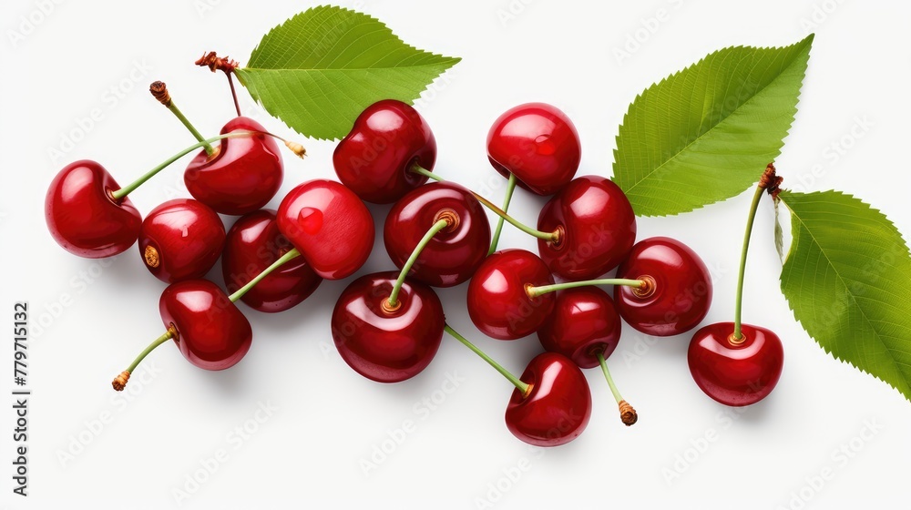 cherries on a branch cherries on a branch