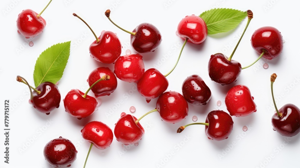 cherries on white background cherries on white background
