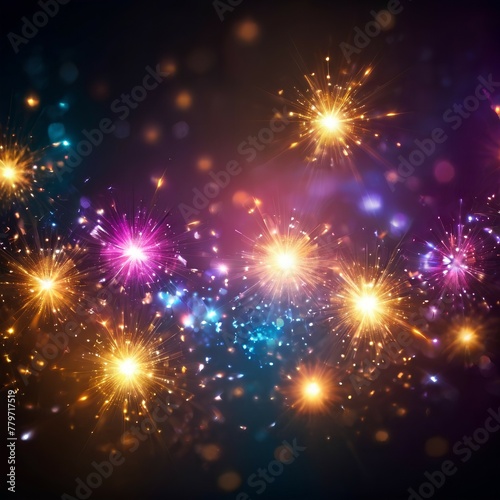 Colorful lights and flashes background