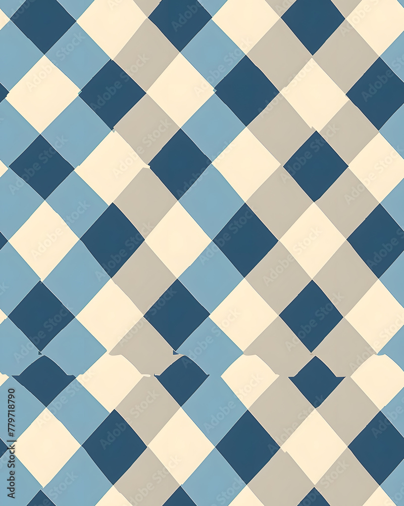 Blue plaid Seamless Hand Drawn pattern. Watercolor Gingham Window pane grid plaid Stripes pattern Blue plaid Seamless Hand Drawn pattern. Watercolor Gingham Window pane grid plaid Stripes pattern