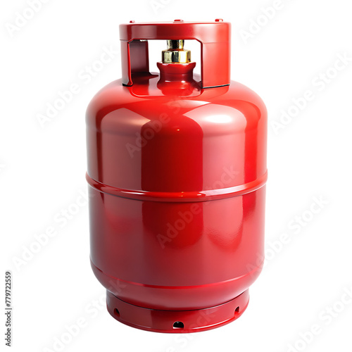 red gas tank isolated