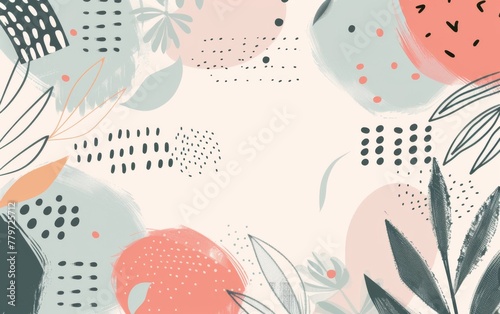 Hand drawn style minimal background