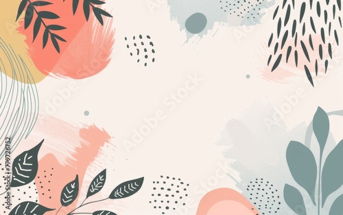 Hand drawn style minimal background