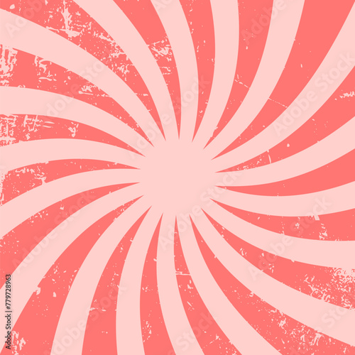 Funny red background in the hippie style of the 70s. Waves, swirls, a swirling pattern. Twisted and distorted vector texture in a trendy retro psychedelic style. Vector illustration