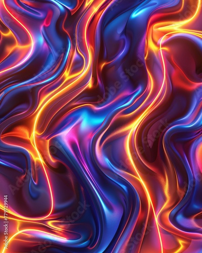 abstract neon curve background