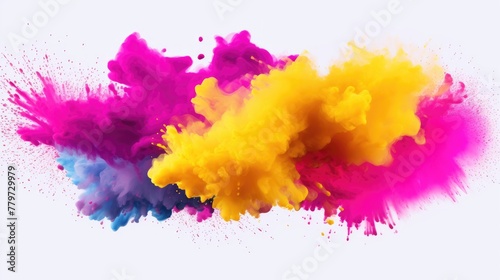 colorful ink splashes © faiz