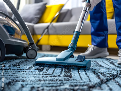 Professional carpet cleaning with janitorial service - Ai generated