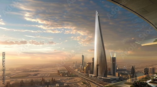 City of Riyadh, Kingdom Center Tower, majestic Al Faisaliah Tower photo