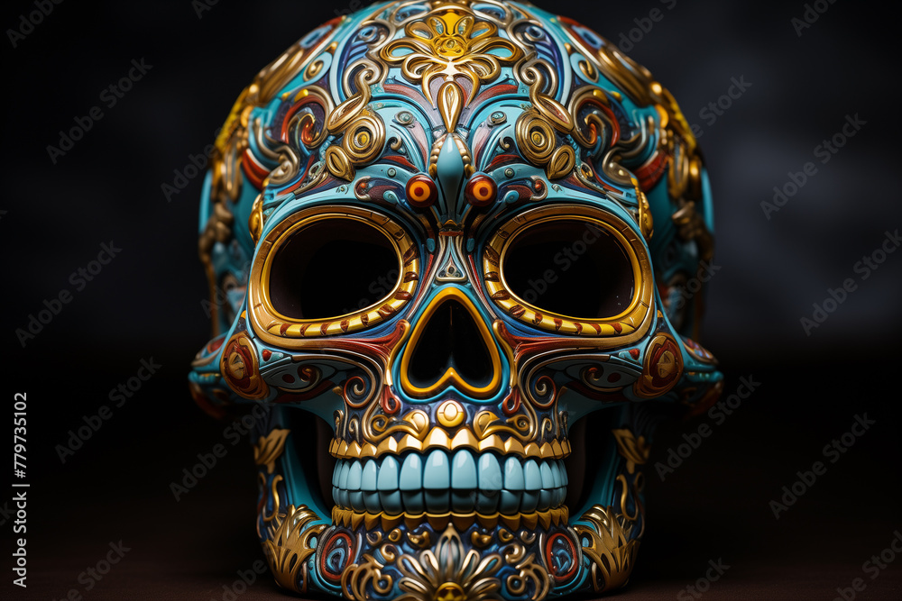 Generative AI of Calavera Catrina and family celebrating the Day of the Dead. Generative AI of Calavera Catrina and family celebrating the Day of the Dead.