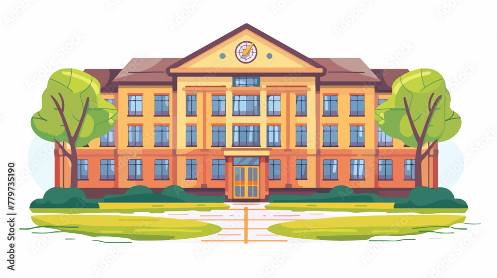 School building. vector illustration. flat vector isolated